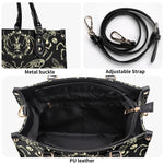 Dark Cottagecore Forest Animal Bones Print - Leather Handbag