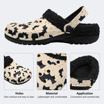 Spooky Bat Pattern - Fur Lined Slippers/Sandals