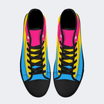 Pansexual Flag High Top Canvas Shoes