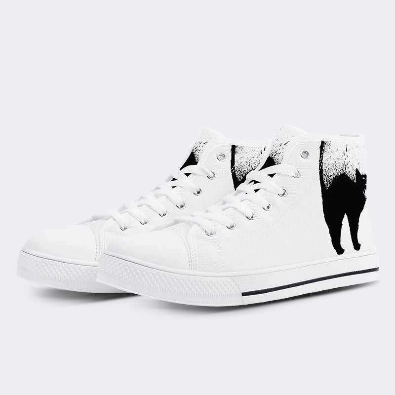 Horror-Katze-Druck - High Top Canvas