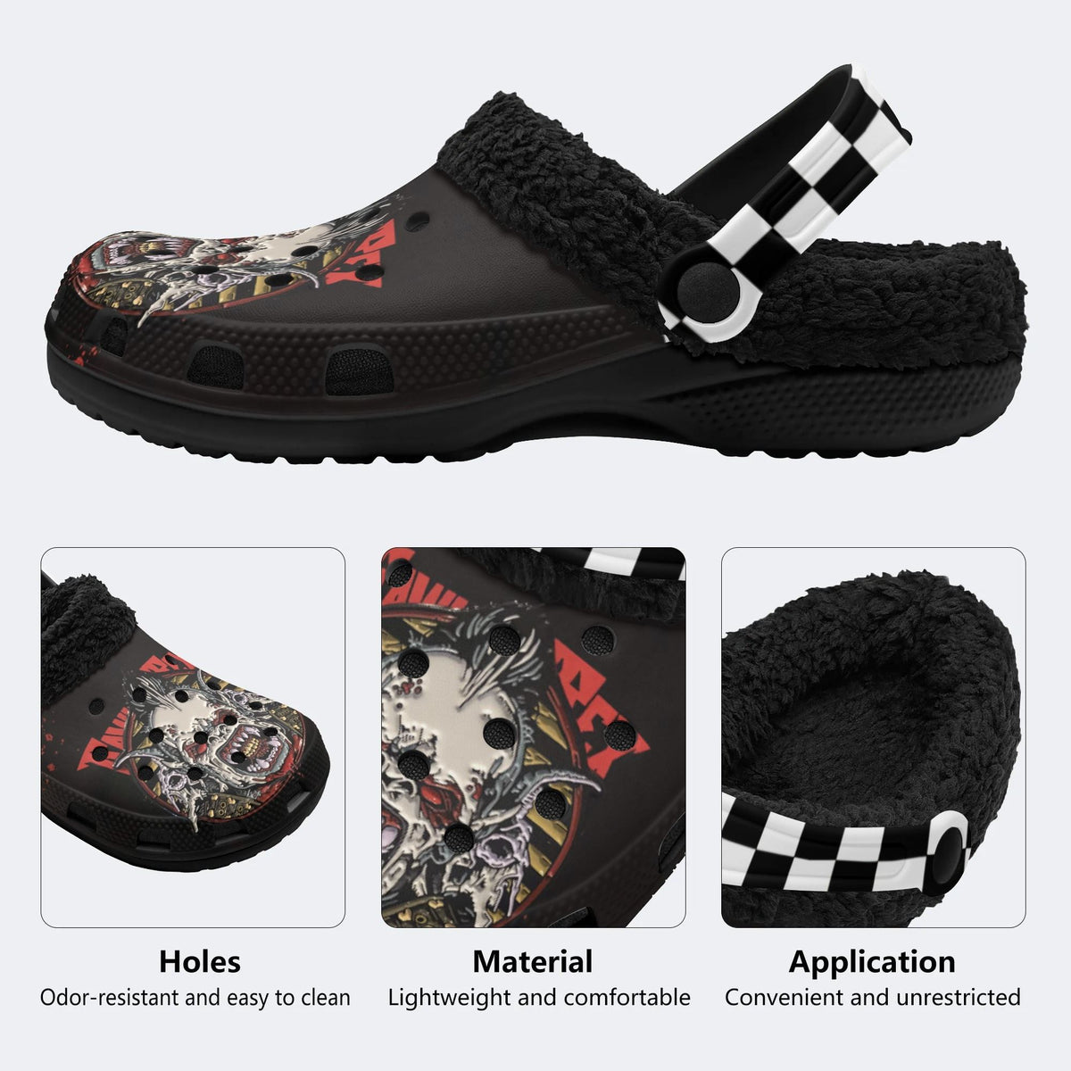 Rawhead Rex Classic Retro - Fur Lined Slippers/Sandals