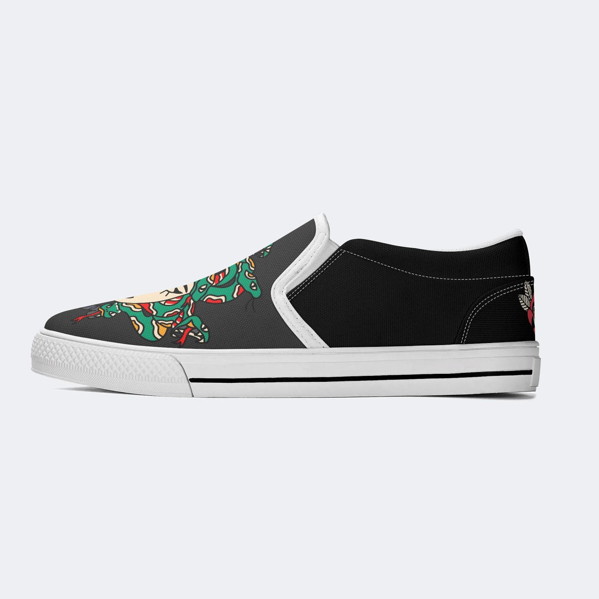 Medusa With Eyes Closed - Slip On Shoes