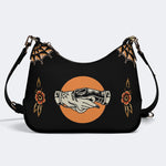Trust No One Snake Print - Leather Crossbody Bag