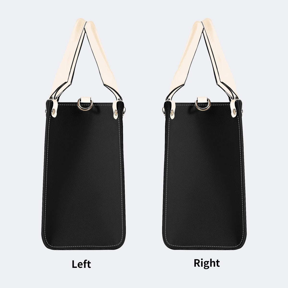 Death Moth&Skeleton Print - Leather Handbag
