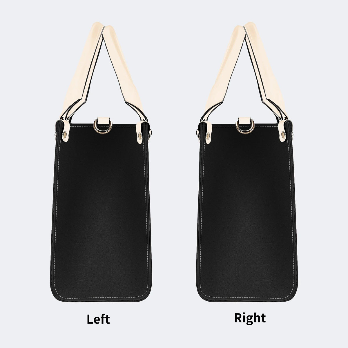 White Death Moth Print - Leather Handbag