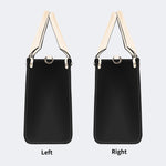 White Death Moth Print - Leather Handbag