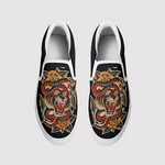 Slipper mit Tiger-Print 