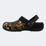 Gothic Dark Forest Floral - Fur Lined Slippers/Sandals