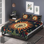 Mystic Floral Boho Print - Three Piece Bedding Set