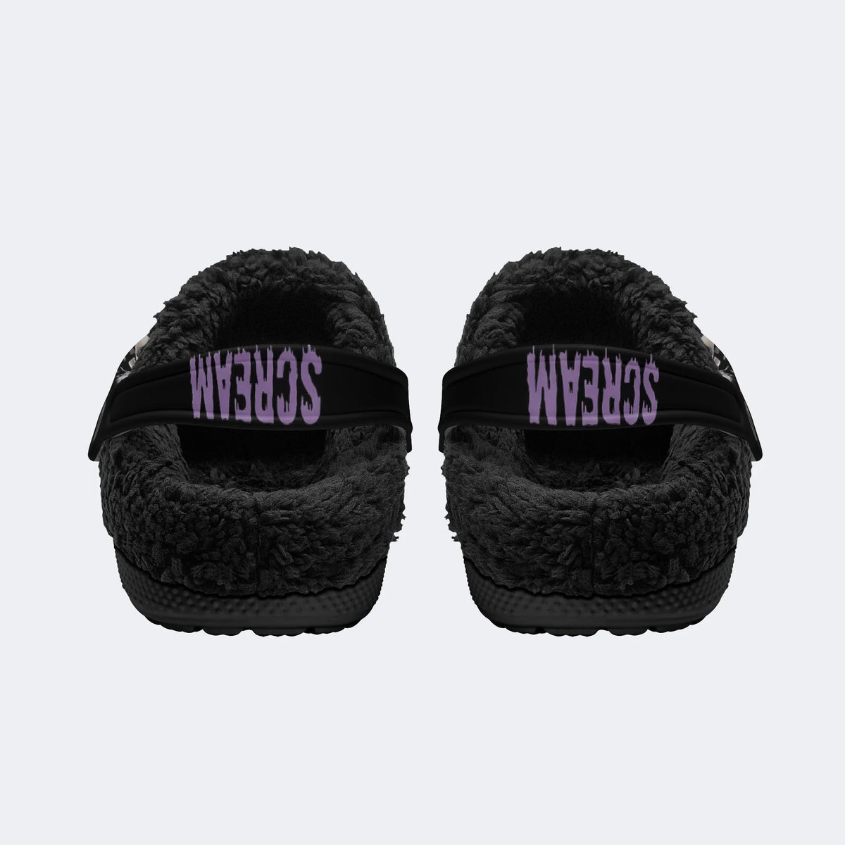 Horror Ghost Face - Fur Lined Slippers/Sandals