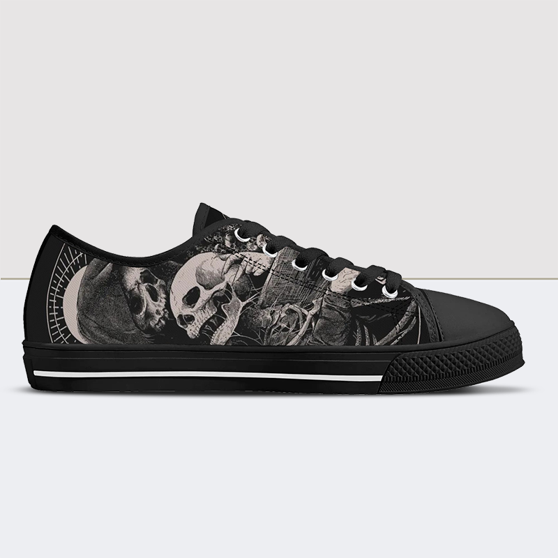 Funeral Embrace Low Top Canvas Shoes