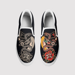 Snake&Figure&Letter&Floral Slip On Shoes