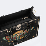 Toxic Moth Star Print - Leather Handbag