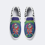 Christmas Zombie Santa Claus Print - Slip On Shoes