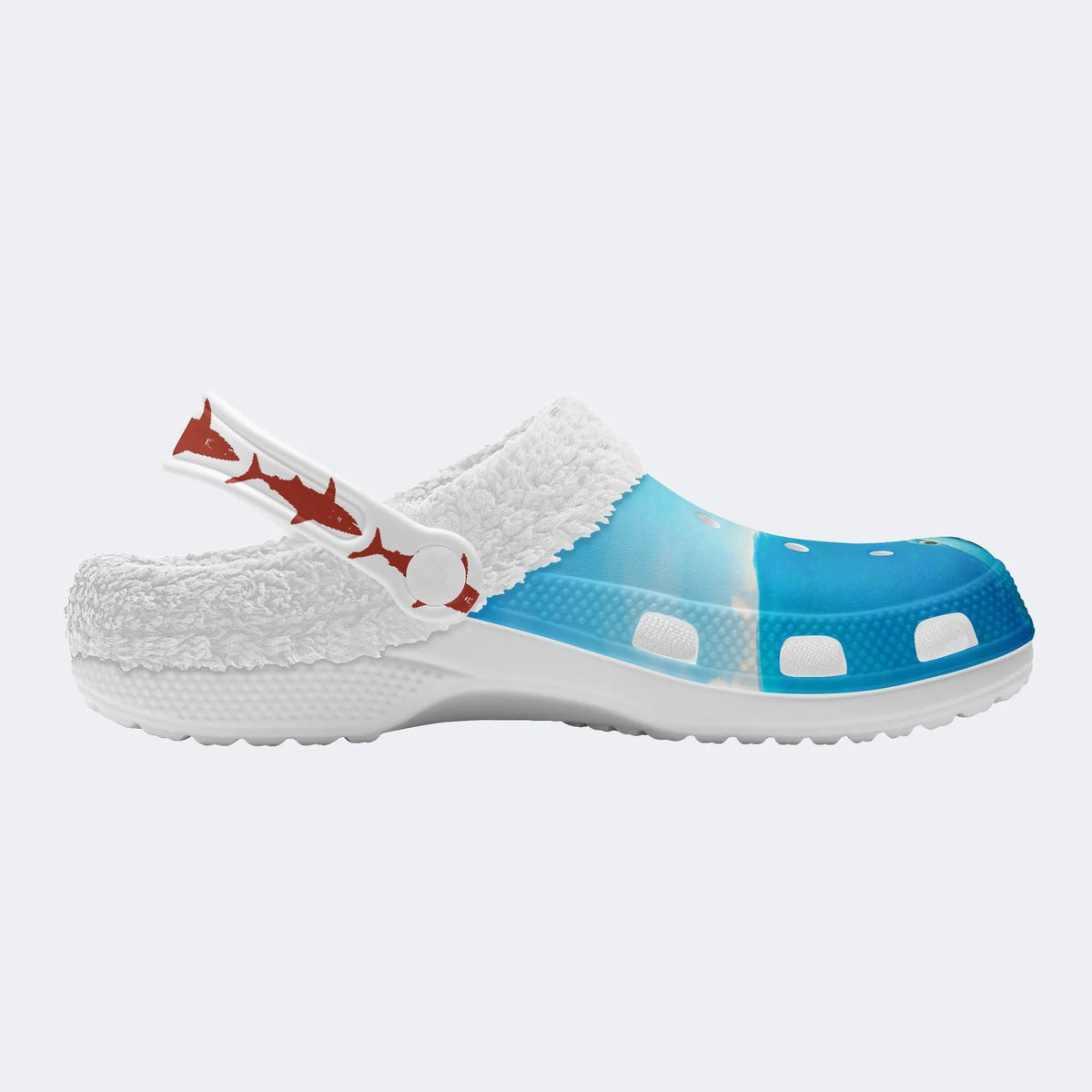 Deep Sea Shark - Fur Lined Slippers/Sandals