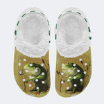 Unisex Frog Print - Fur Lined Slippers