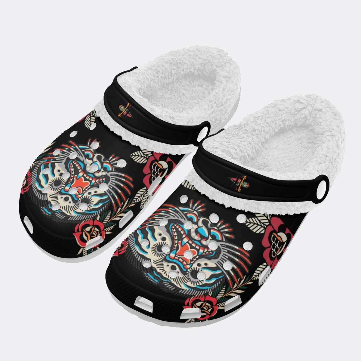 Fun Blowfish Print - Fur Lined Slippers/Sandals