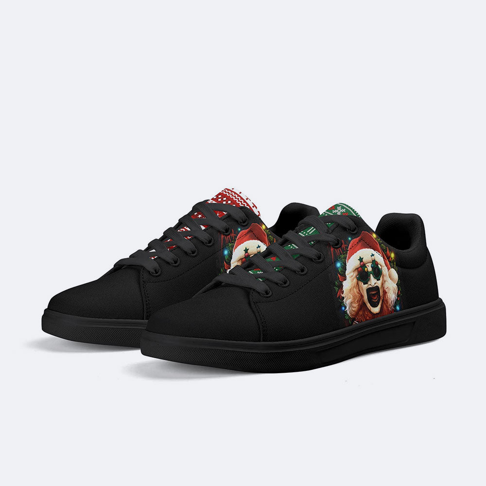 Horror Santa Claus Ghostface Print - Skateboard Sneakers