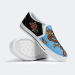 Vintage Torch And Dragon Print - Slip On Shoes