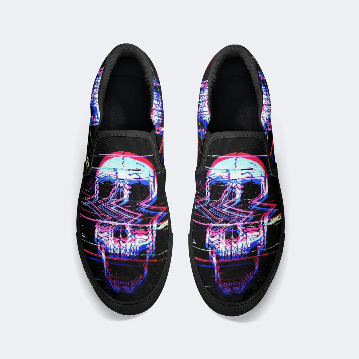 Distorted And Separated Skull - Slip On Shoes