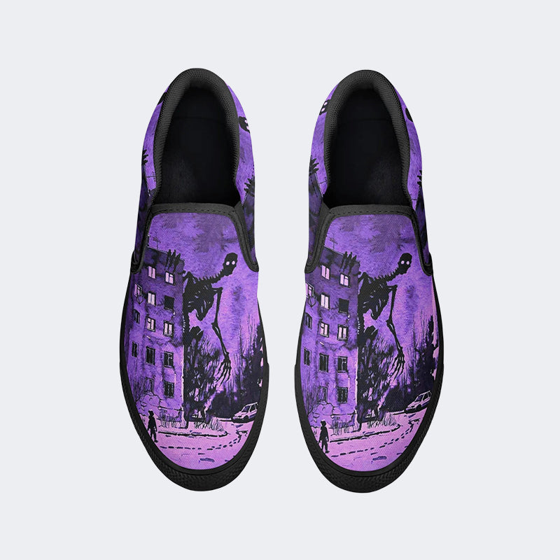 Unisex Retro Totenkopf Grafikdruck - Slipper 