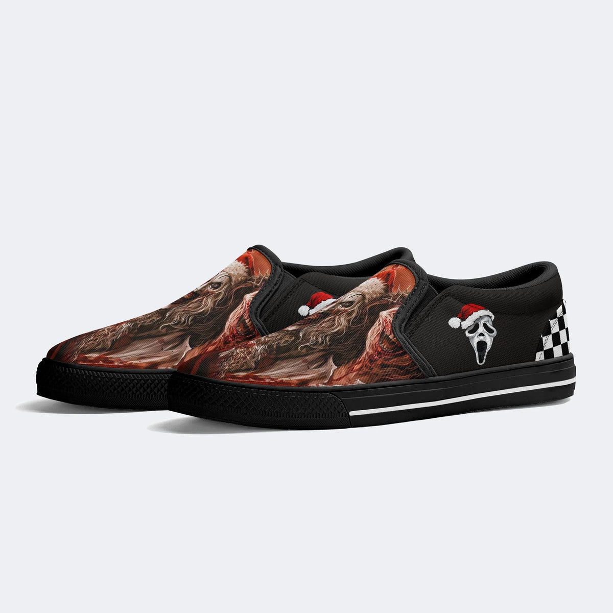 Christmas Terrifier Print - Slip On Shoes