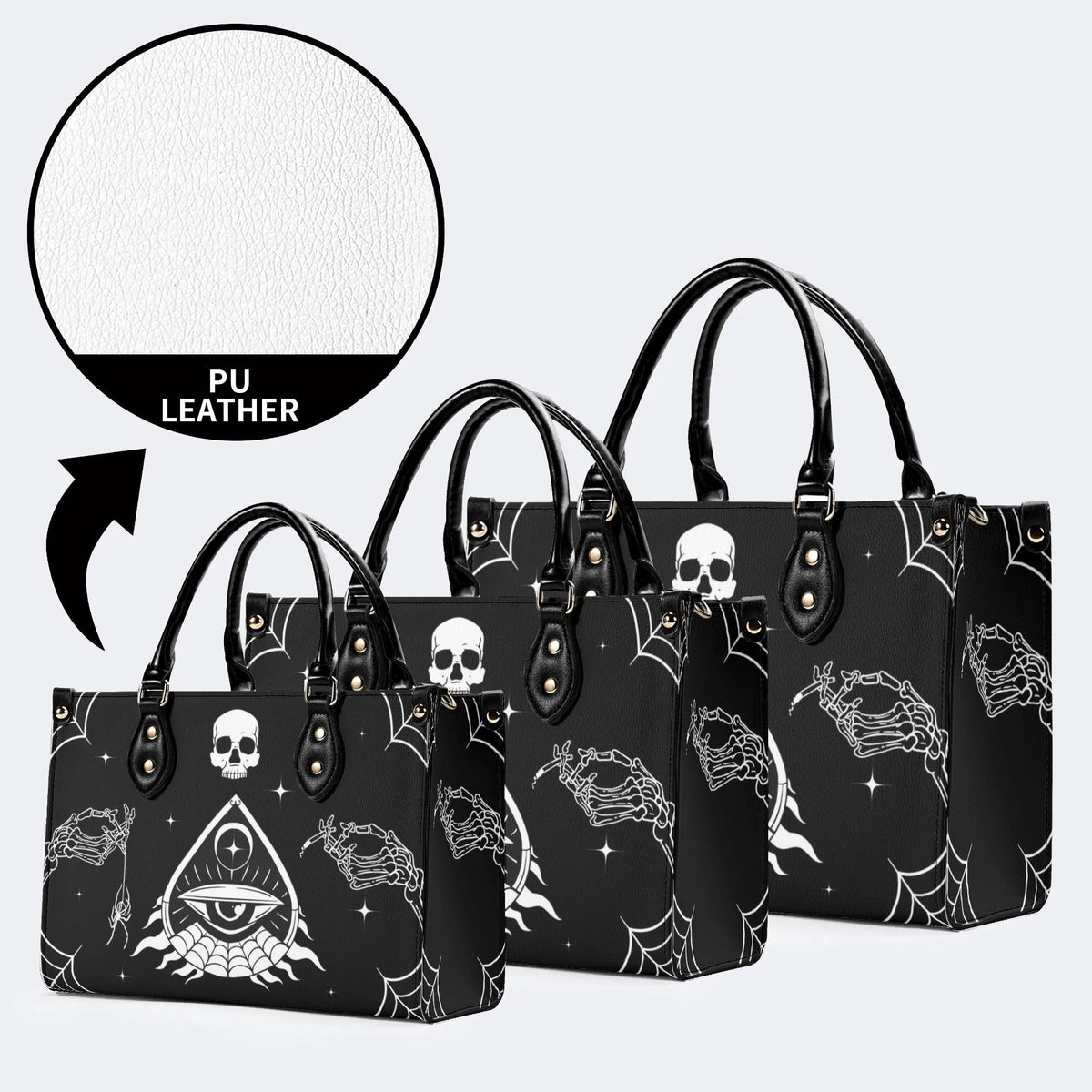 Retro Ghost Eye - Leather Handbag