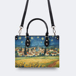 Van Gogh Starry Night Town Print Handbag Factory Direct Sales
