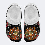 Flame Cowboy Frog Print - Fur Lined Slippers/Sandals