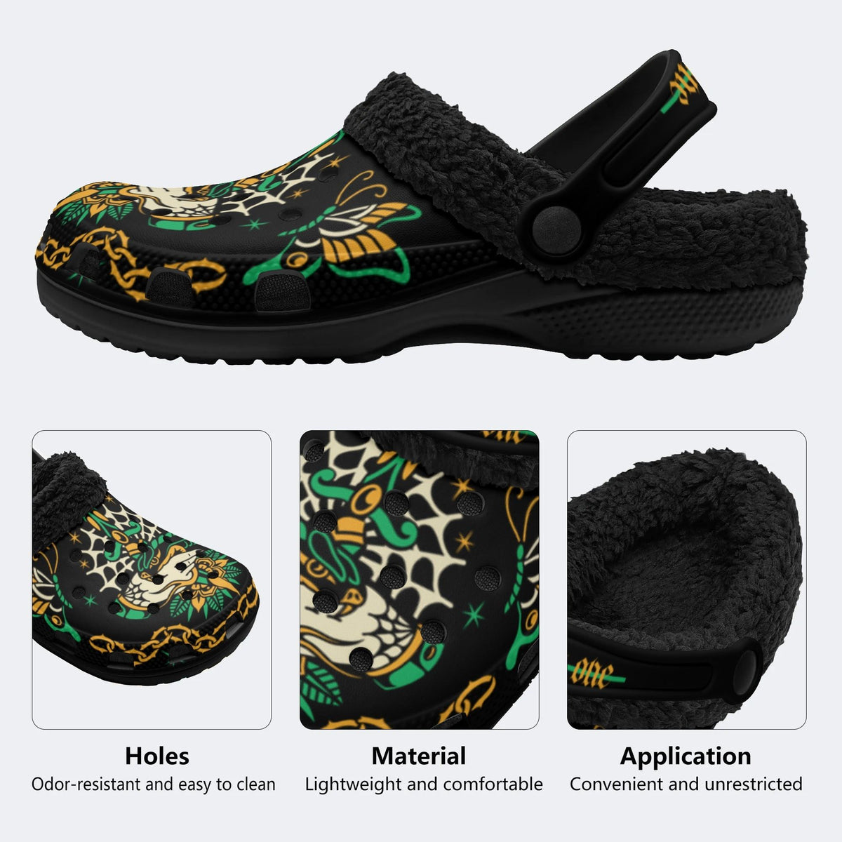 Trust No One Snake Print - Fur Lined Slippers/Sandals