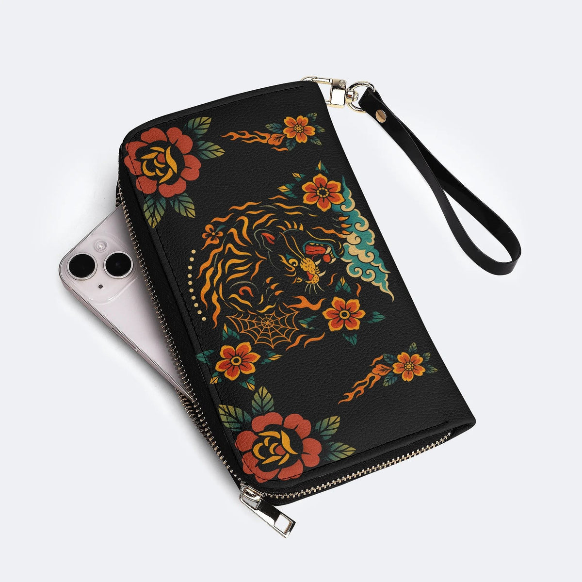 Black Panther Print - Leather Wallet
