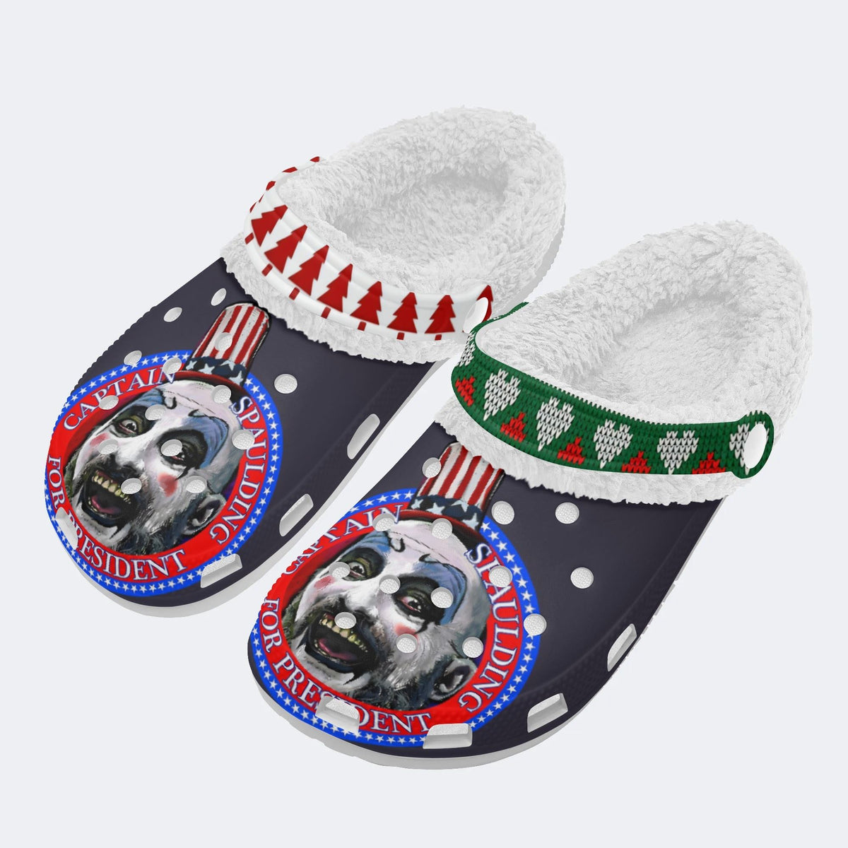 Unisex Horror Print - Fur Lined Slippers