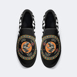 Black And White Snake Print - Slip On Shoes