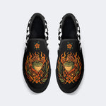 Flame Cowboy Frog Print - Slip On Shoes