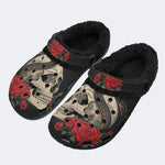 Bloody Rose Skull - Fur Lined Slippers/Sandals