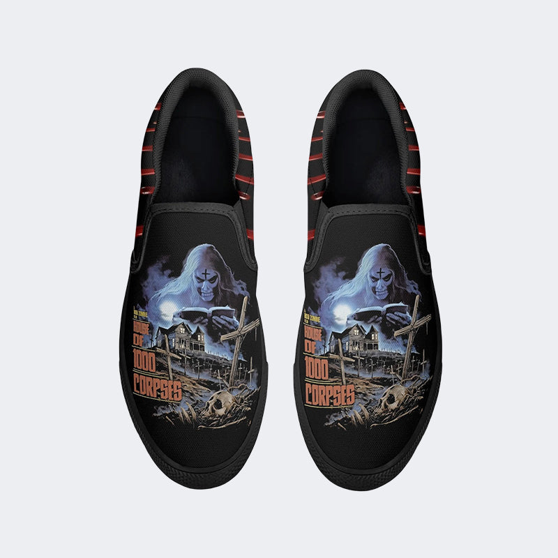 Horror House Of 1000 Corpses Print Unisex - Slip On Shoes