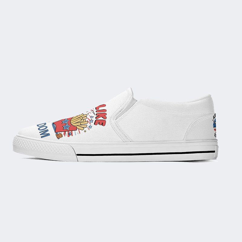 Unisex Food Print - Slip On Shoes