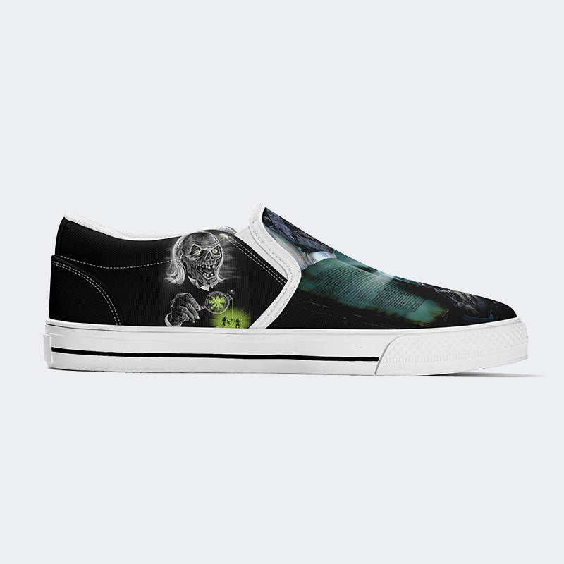 Unisex Tales Crypt Zombie Art Print - Slip On Shoes