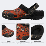 Retro Ink Tiger Cloud - Fur Lined Slippers/Sandals