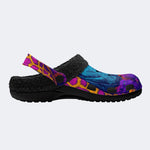 Psychedelic Purple Elephant - Fur Lined Slippers/Sandals