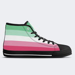 Abrosexual Pride Flag High Top Canvas Shoes