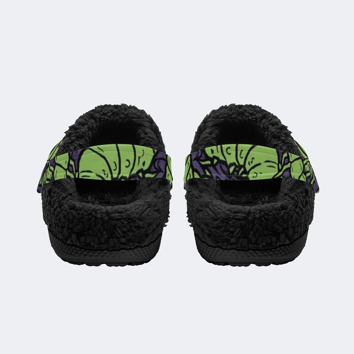 Moth Bug Print - Fur Lined Slippers/Sandals