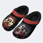 Personalized Santa Claus Ghostface Name - Fur Lined Slippers