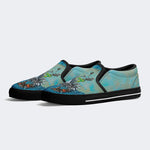 Unisex Skull&Shark Art Print - Slip On Shoes