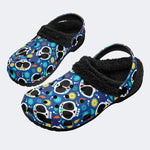 Fiesta Sugar Skull - Fur Lined Slippers/Sandals