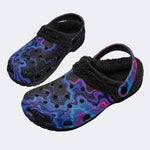 Cosmic Nebula Swirl - Fur Lined Slippers/Sandals