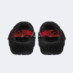 Unisex Evil Eyes Print - Fur Lined Slippers