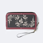 Inscribed Viper Print - Leather Wallet