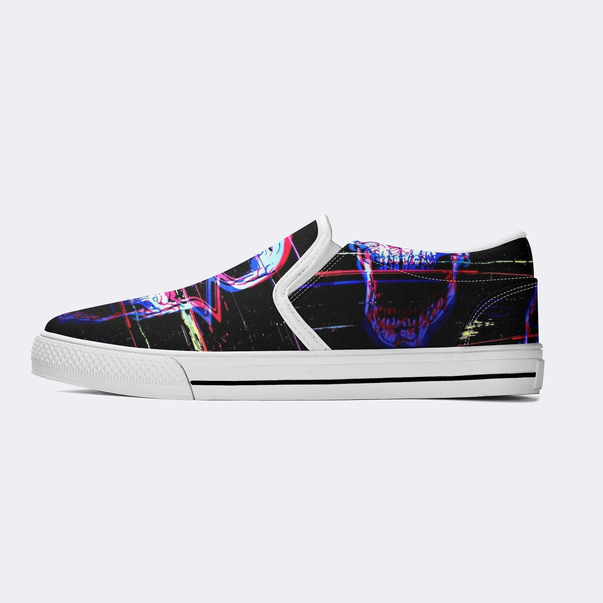 Distorted And Separated Skull - Slip On Shoes