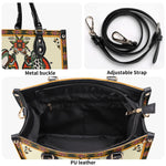 Old School Rock Frog Print - Leather Handbag